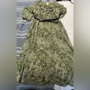 Joie Floral Ruffle Green Dress